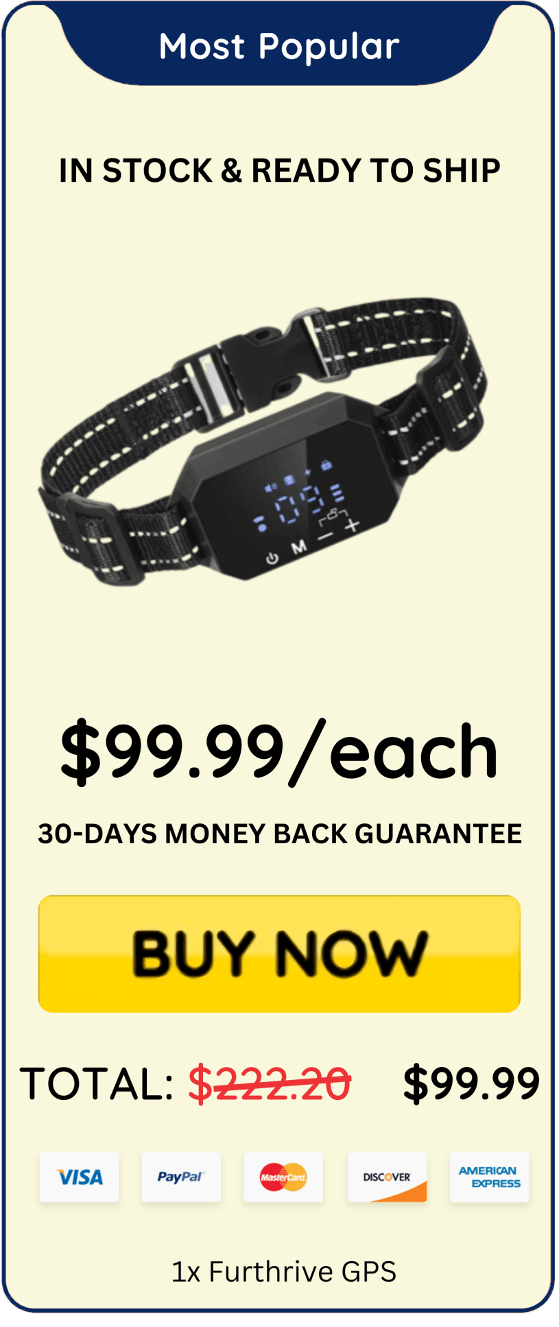 Furthrive GPS offer price 